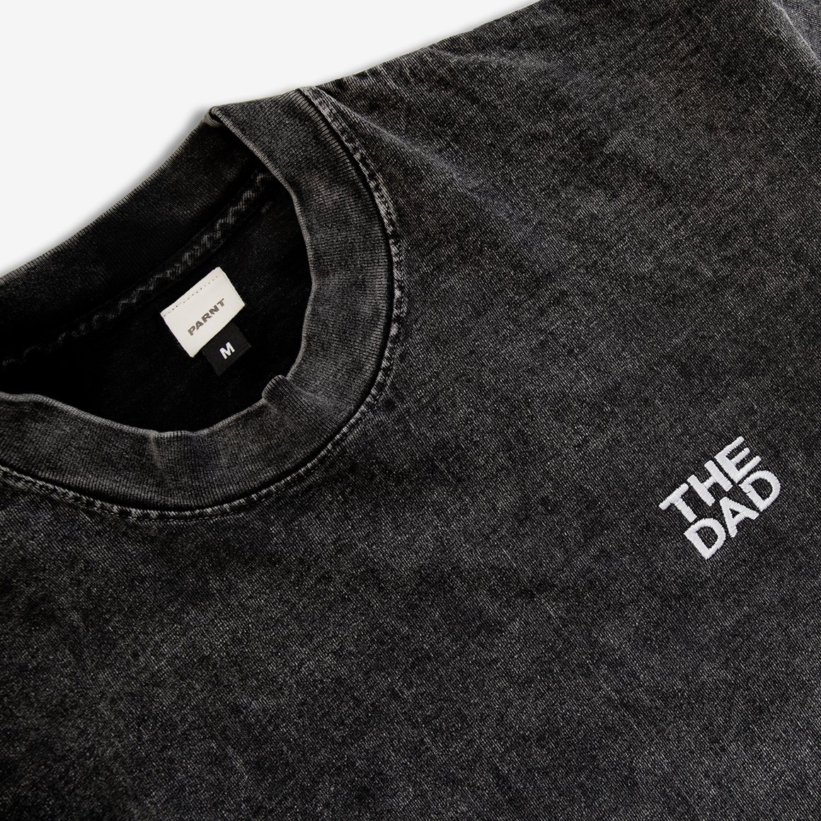 The Dad Pigment Dyed Premium Tee Shirt (Mineral Wash Black)