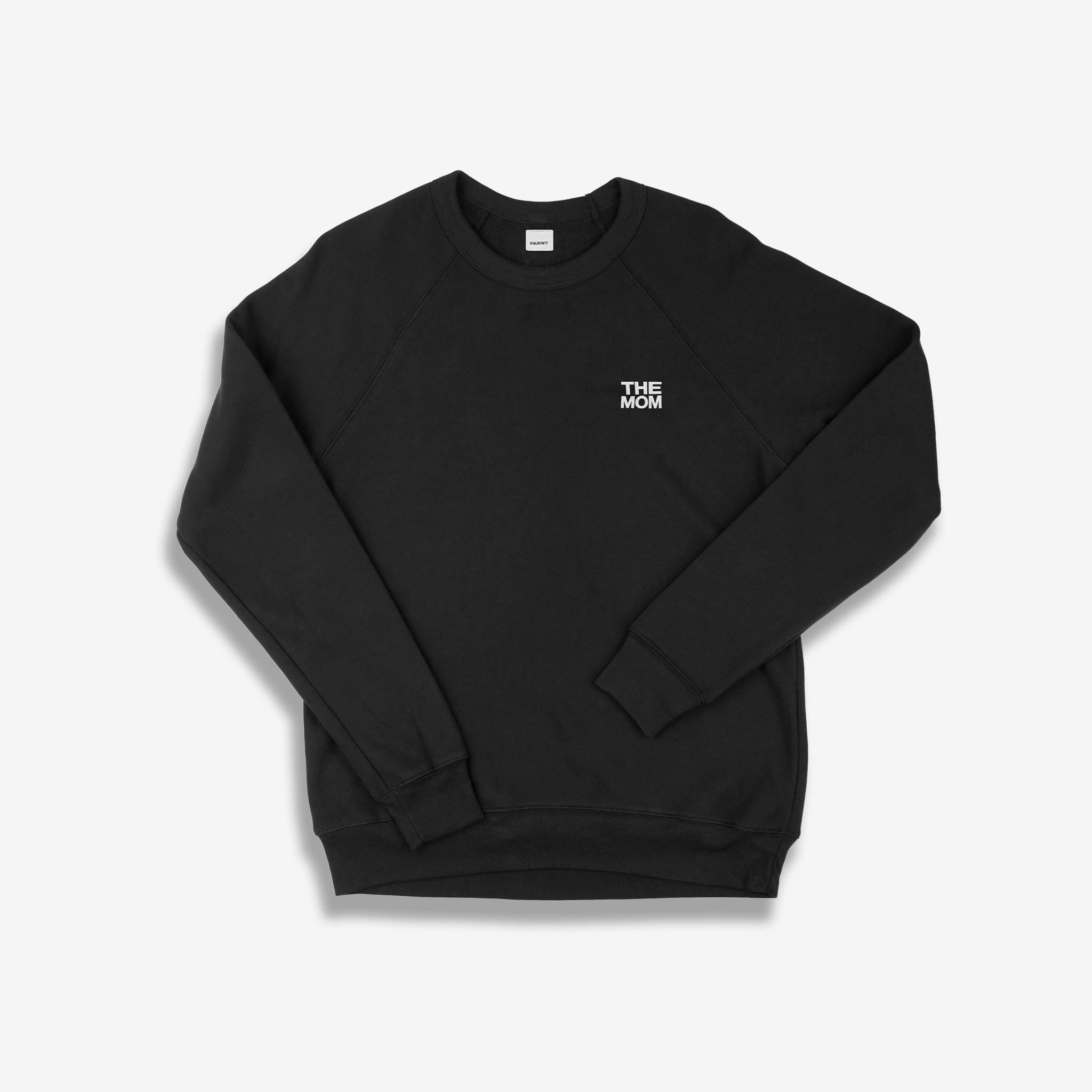 The Mom Raglan Crew (Black)
