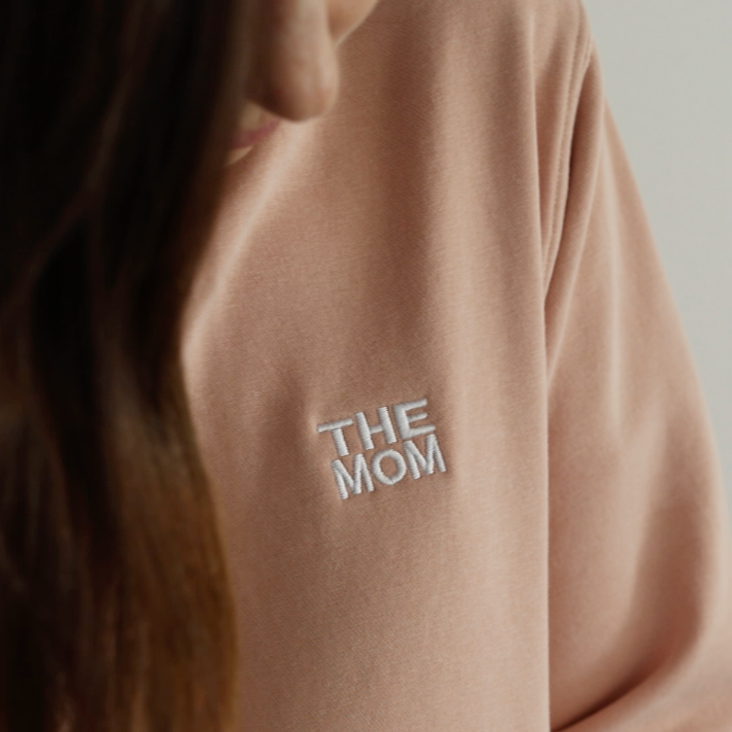 The Mom Premium Pigment Dyed Crew (Dusty Pink)