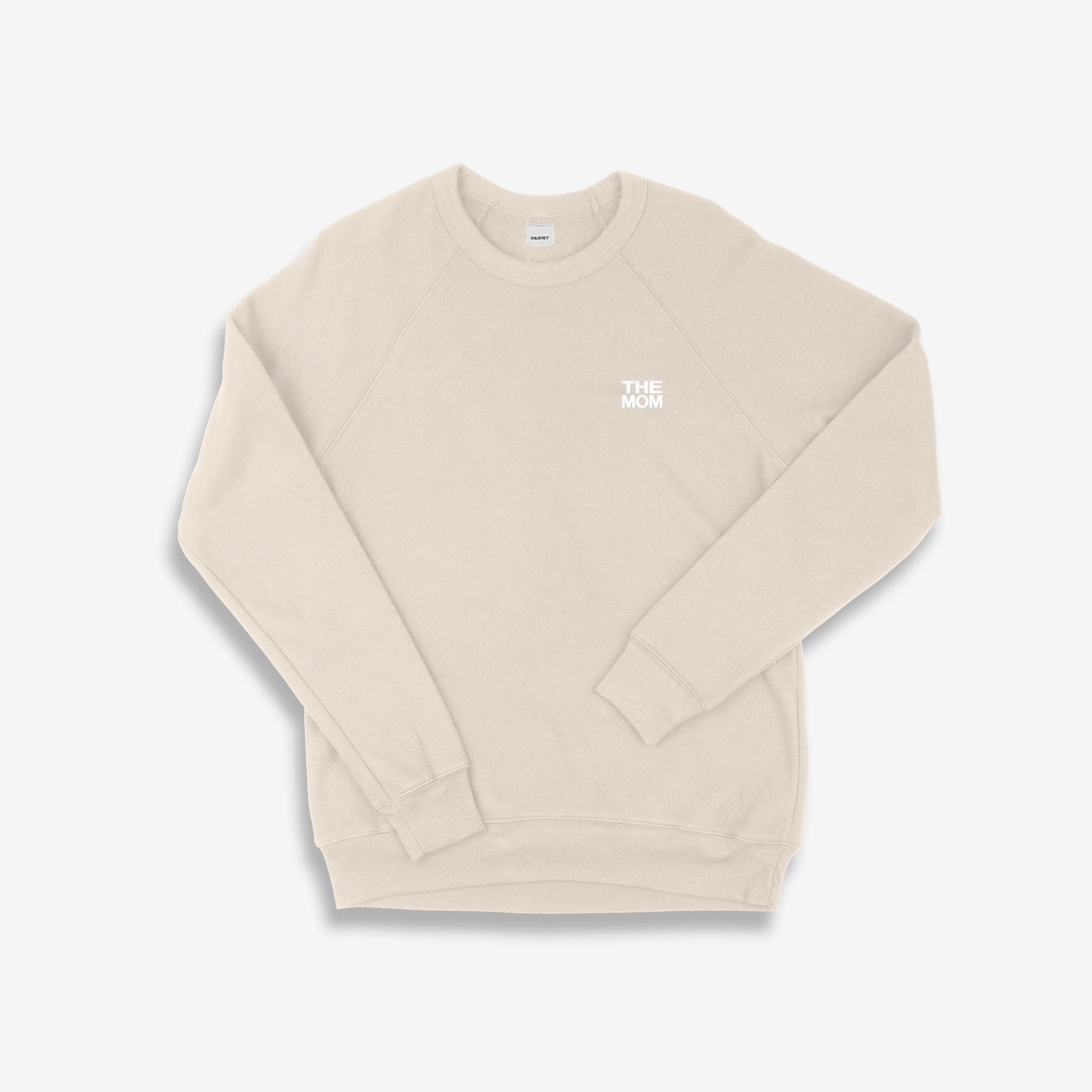 The Mom Raglan Crew (Light Sand)
