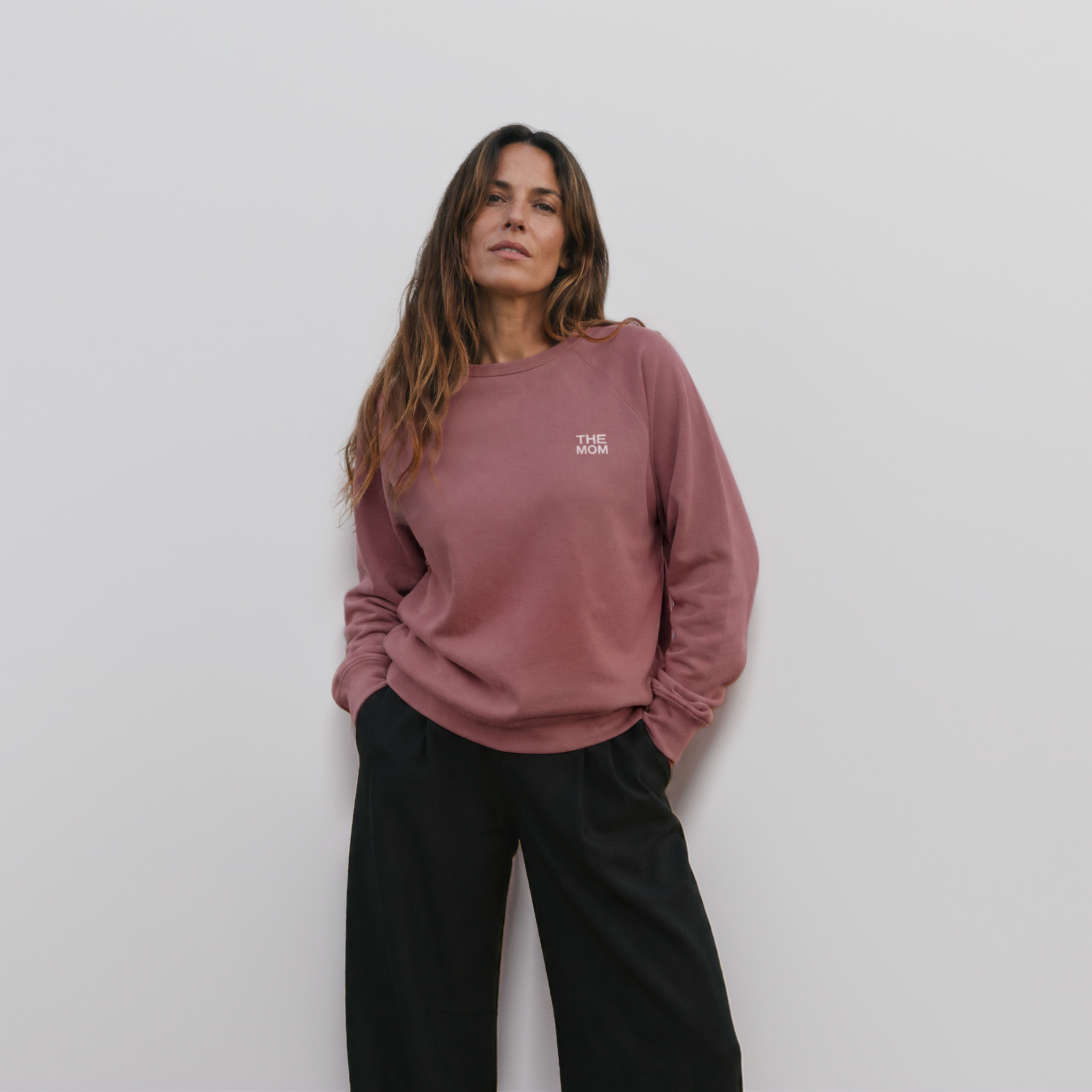 The Mom Raglan Crew (Mauve)