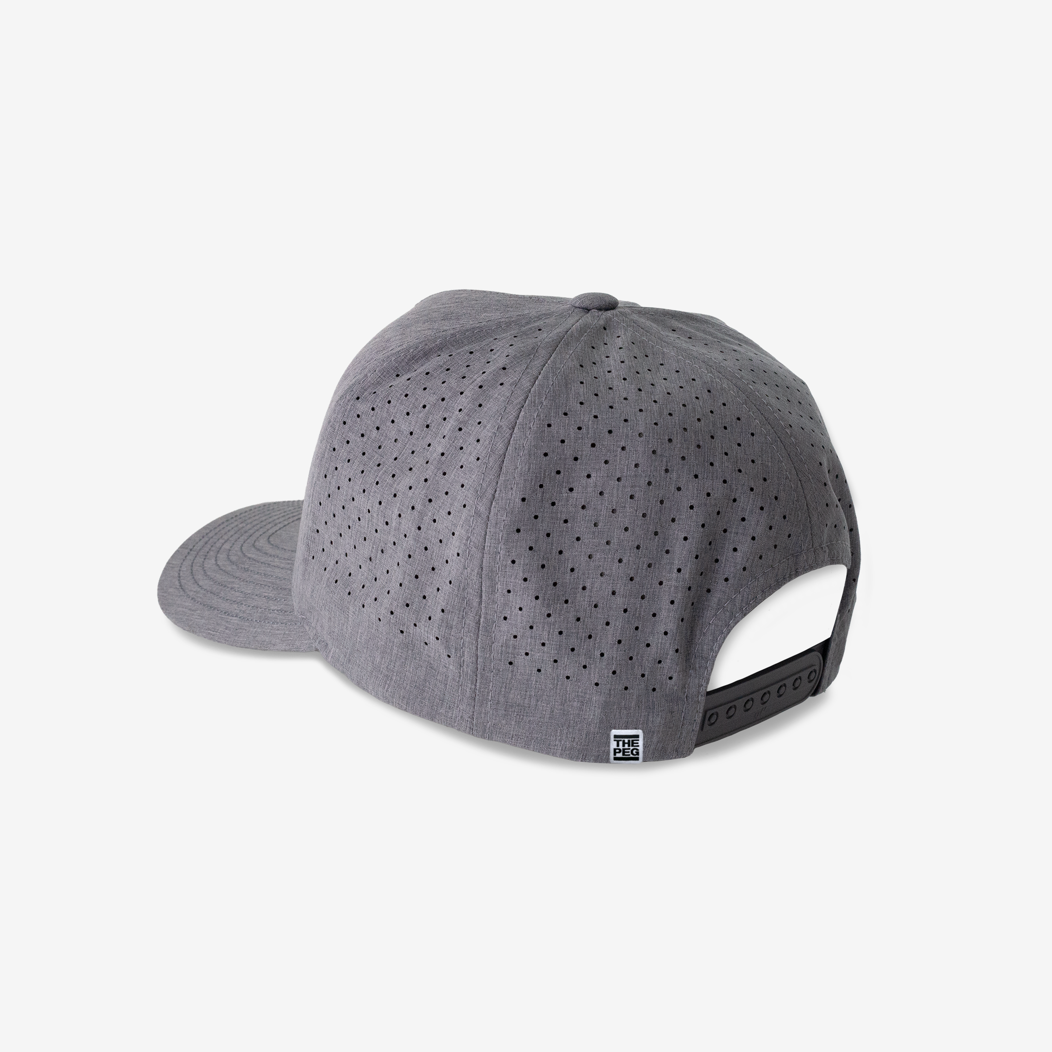 Premium Retro Perforated Snapback (Heather Grey)