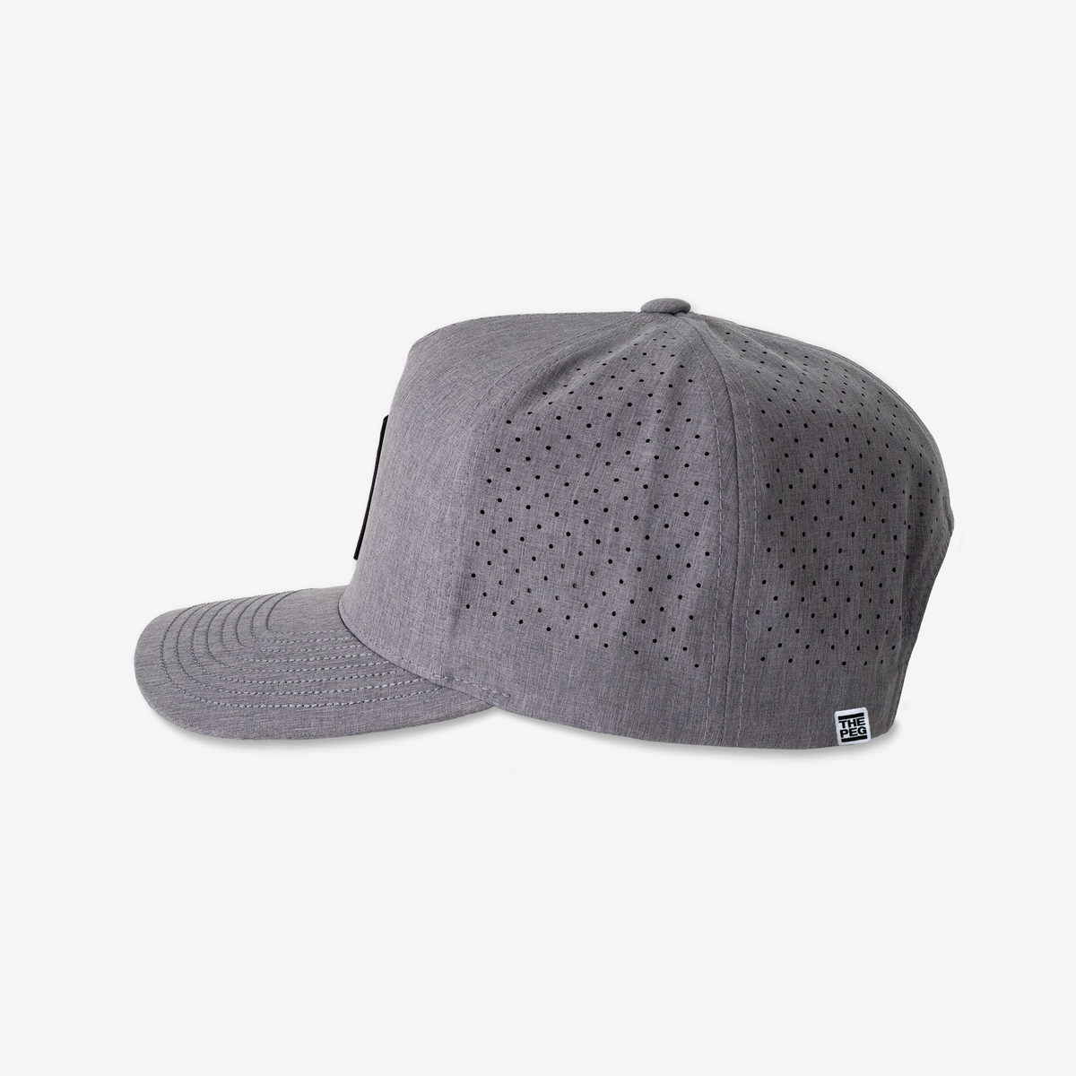 Premium Retro Perforated Snapback (Heather Grey)