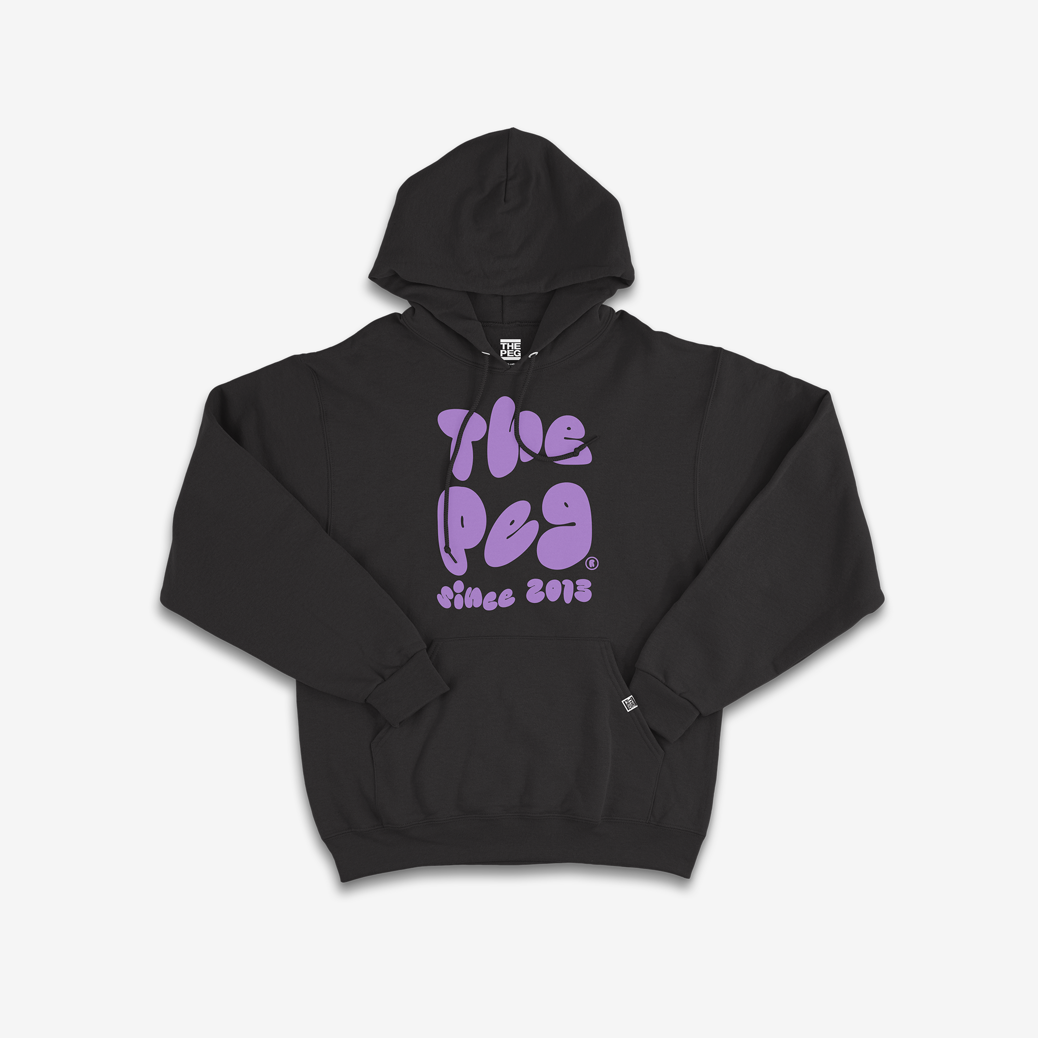 Heavy Weight Bubble Hoodie (Black, Lavender)