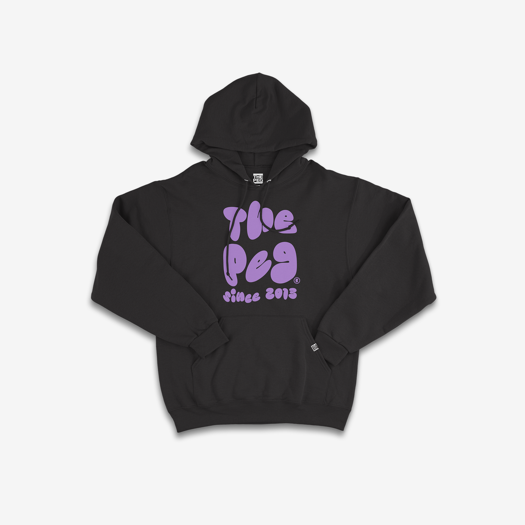 Heavy Weight Bubble Hoodie (Black, Lavender)