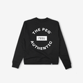 The Peg x REAL Mid Weight Crest Crew (Black, White)