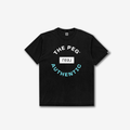 The Peg x REAL Crest Garment Dyed Tee Shirt (Black, Aqua)