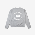 The Peg x REAL Mid Weight Crest Crew (Heather Grey, White)