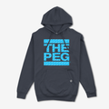 The Peg x REAL Mid Weight unDMC Pattern Hoodie (Navy, Legacy Blue)