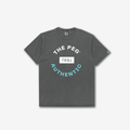The Peg x REAL Crest Garment Dyed Tee Shirt (Vintage Slate, Aqua)