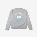 The Peg x REAL Mid Weight Crest Crew (Heather Grey, Aqua)