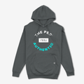 The Peg x REAL Mid Weight Crest Hoodie (Slate, Aqua)