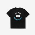 The Peg x REAL Crest Garment Dyed Tee Shirt (Black, Legacy Blue)