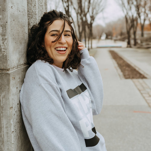 Mid Weight Premium Crew (Heather Grey, Black/White)