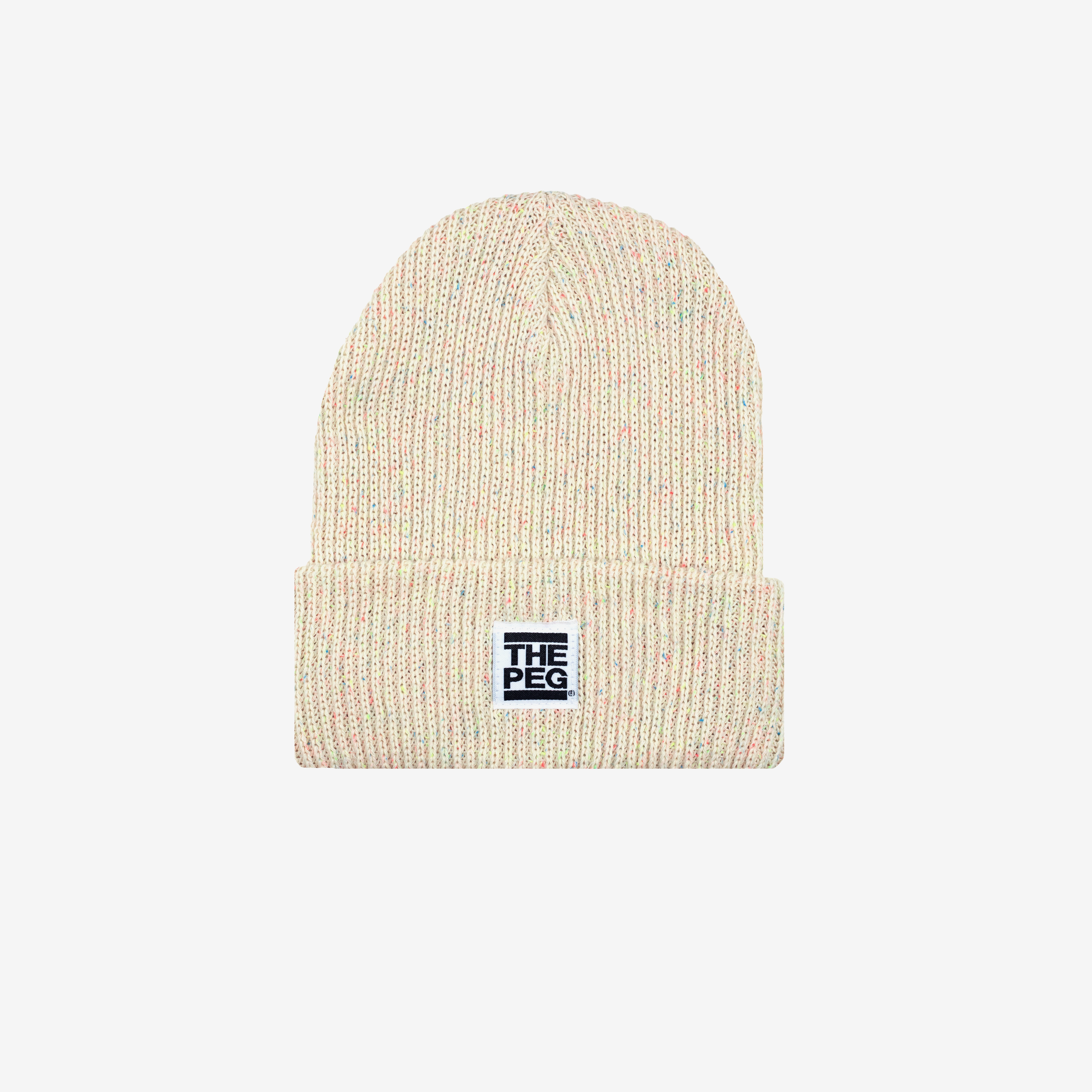 Pre Order: Premium Knit Beanie Cap (Natural Neon Confetti)