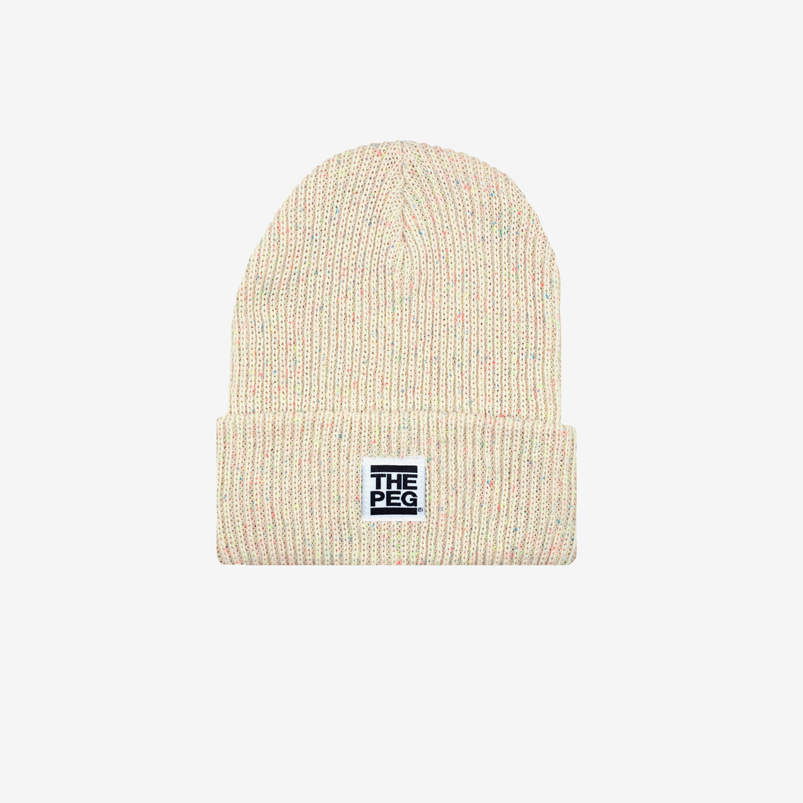 Pre Order: Premium Knit Beanie Cap (Natural Neon Confetti)